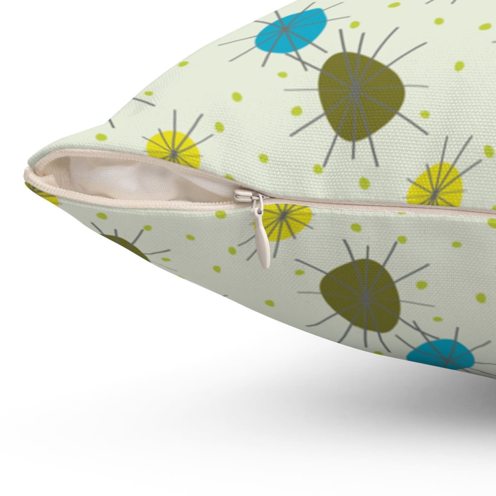 midcentury modern throw pillow atomic starburst retro etsy