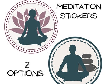 Meditation Sticker, Yoga Sticker, Self-Care Sticker, Mental Health Sticker, Waterproof Vinyl Sticker Decal