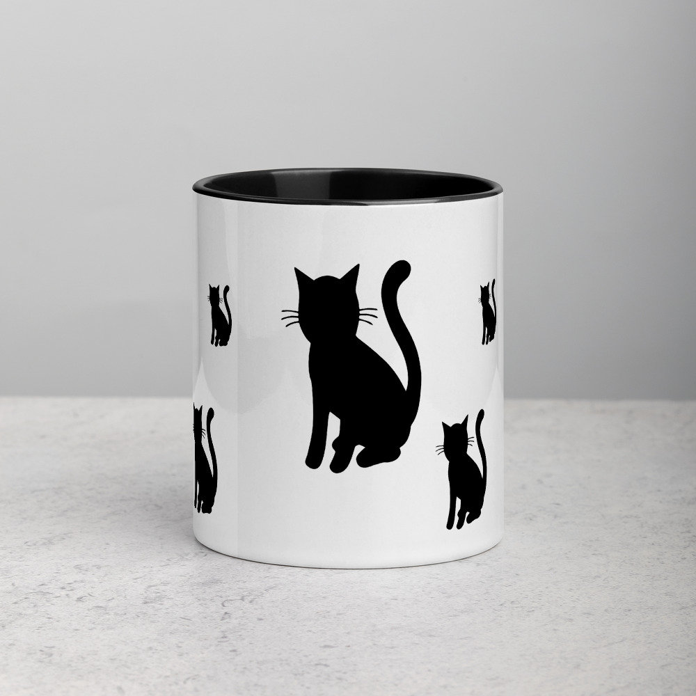Black Cat Coffee Mug Gift for Cat Lovers Mug Halloween Cat Etsy
