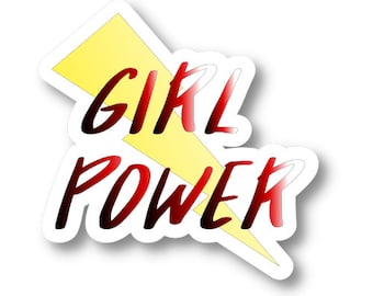 Girl Power Sticker, Motivational Waterproof Vinyl Sticker Decal, Encouraging Sticker, Female Empowerment Sticker, Motivational Sticker Quote