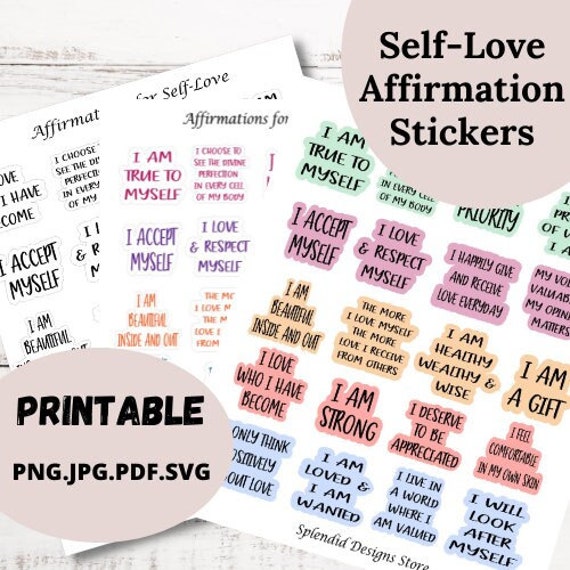 Positive Affirmation Sticker Pack, Motivational Sticker Pack, Inspirational  Sticker Pack, Positive Quote Stickers, Waterproof Vinyl Stickers 