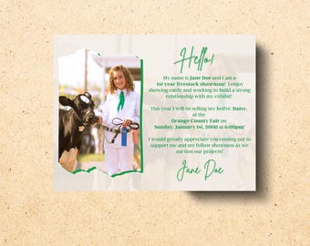 Digital Custom Livestock Auction Invitation