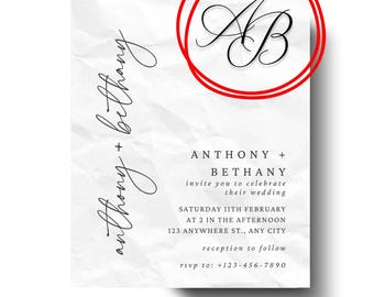 Custom Wedding Initial Logo
