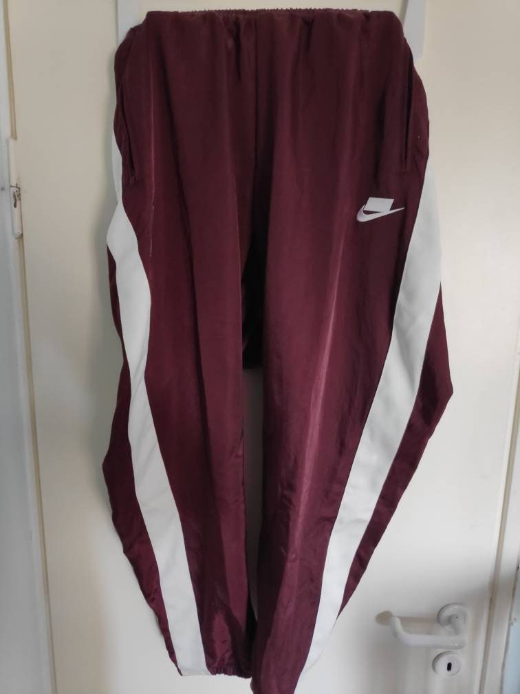 Nike Sportswear Woven NSW Pants Burgundy White Men Size xxl | Etsy