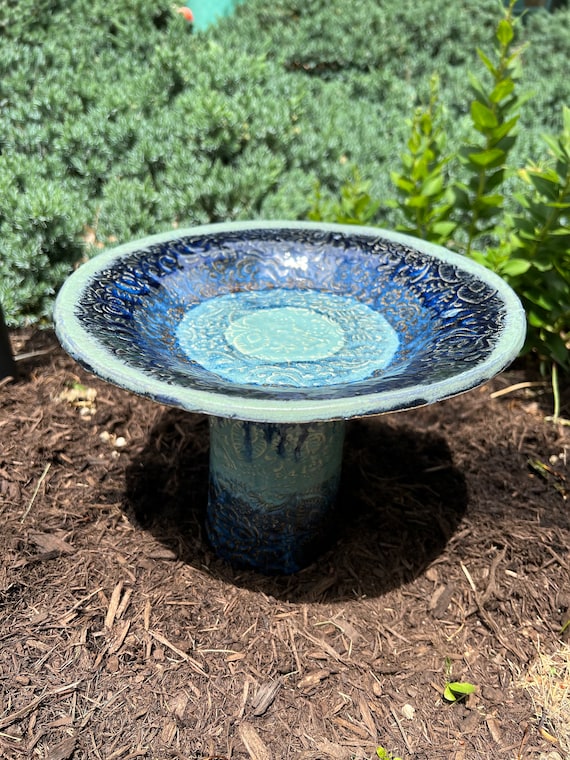 Stoneware Bird Bath 
