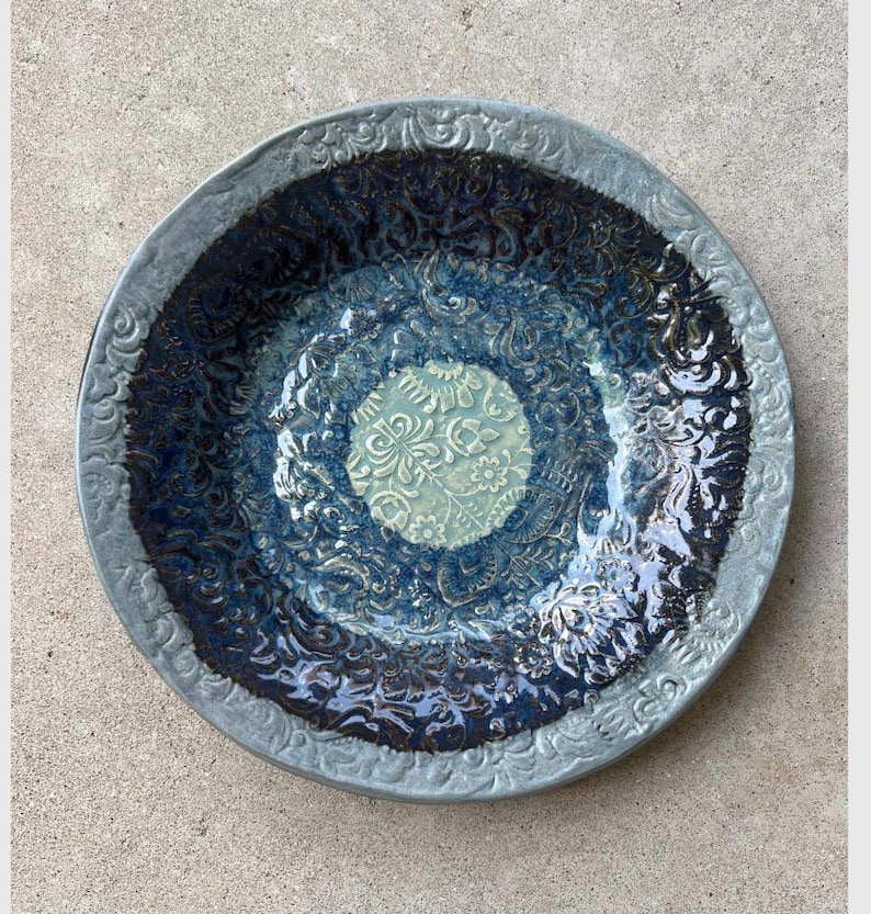 Regular Ceramic Birdbath for Pedestal //Made in USA image 1