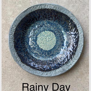 Regular Ceramic Birdbath for Pedestal //Made in USA Rainy Day Love