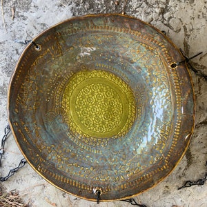 PERSONALIZED Ceramic Hanging Birdbath //Made in USA