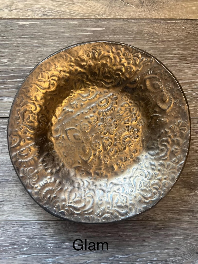 Regular Ceramic Birdbath for Pedestal //Made in USA Glam