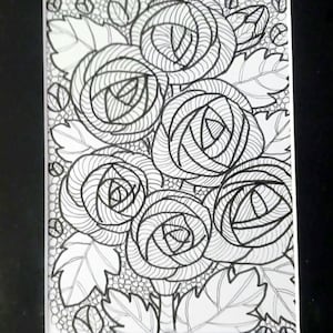 Bouquet full if Roses A5 original artwork