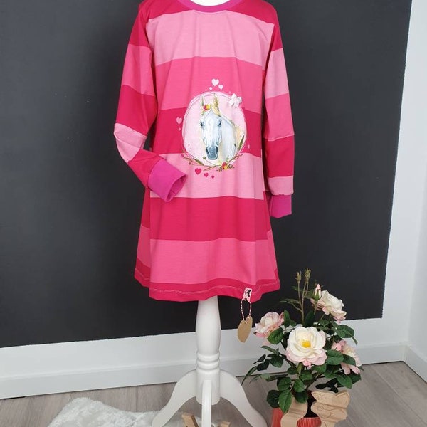 Nähfuchs Kleid Pferd Mädchen handmade Kinderkleidung