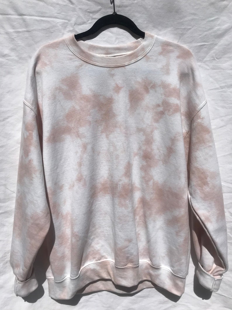 Tan Tie Dye Women's Oversized Crewneck Sweatshirt. | Etsy