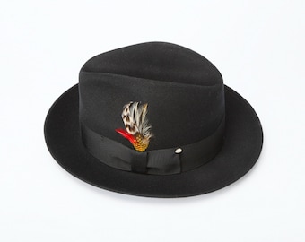 Wool Black Blues Brothers Hat Fedora 