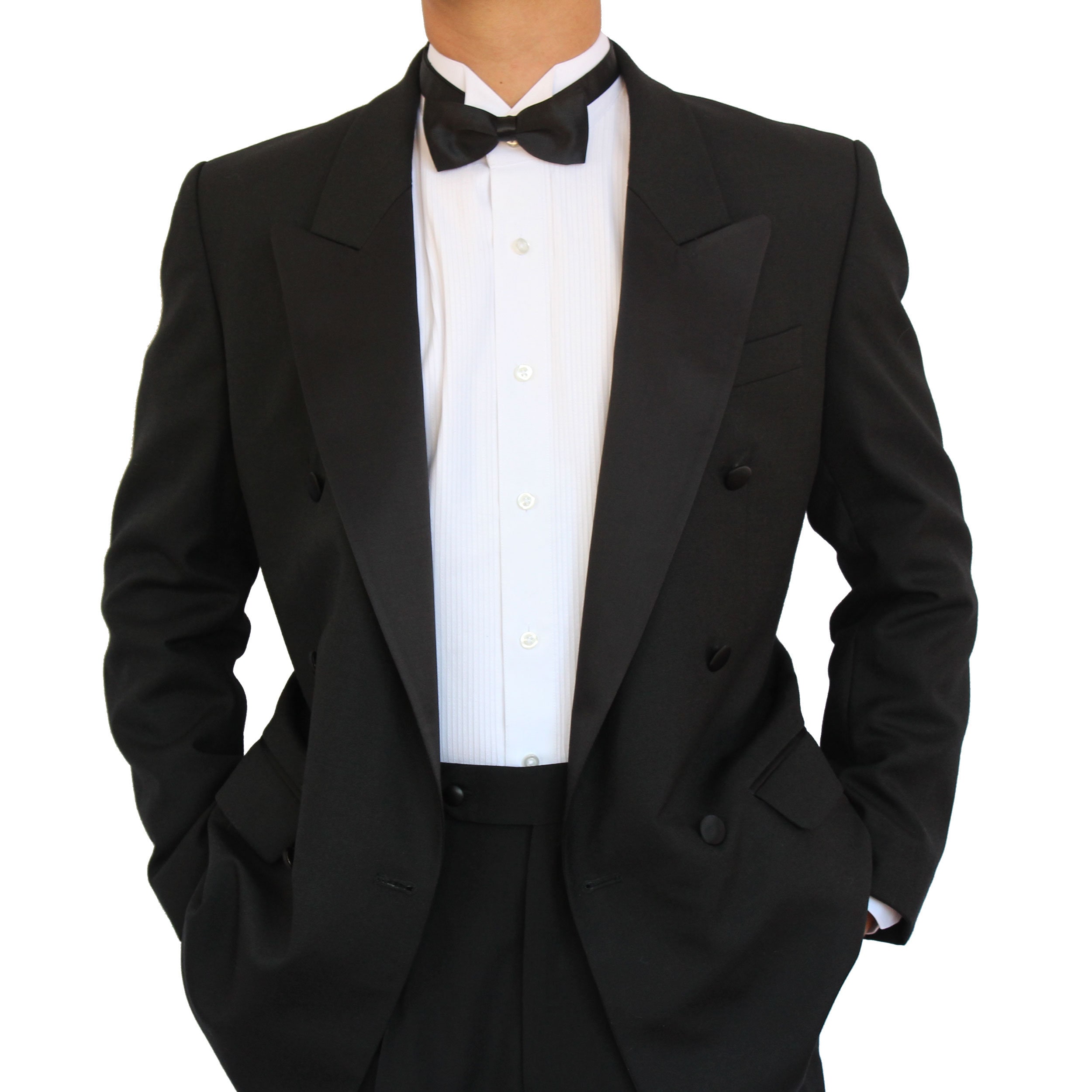 Men's Classic Fit Black Tuxedo Package Includes Suit Jacket, Pants