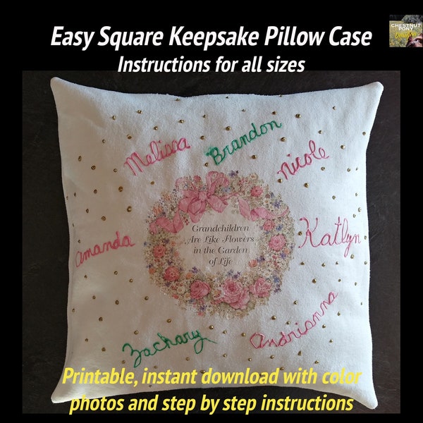 Easy Sew Memory Shirt Pillow - Make a keepsake from your shirt or fabric tonight! Instant pdf download, simple with instructions & photos