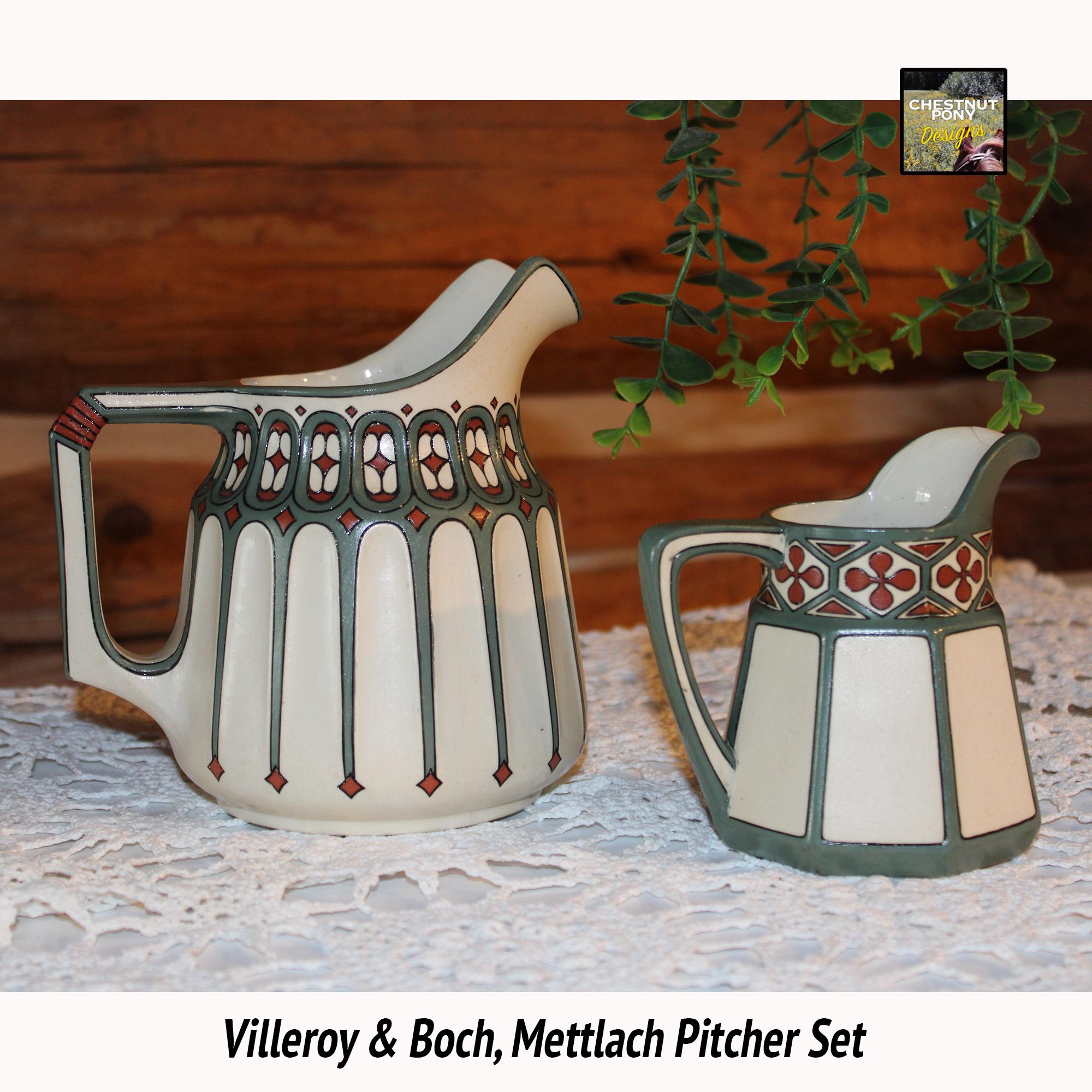 Antique Villeroy and Boch Pitcher - Etsy