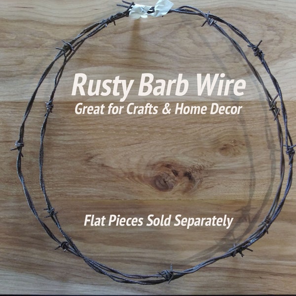 Rusty Barb Wire Roll - Vintage wire from old farm in Michigan, 3' to 12' rolls - Use for crafts or in wedding, western & industrial decor