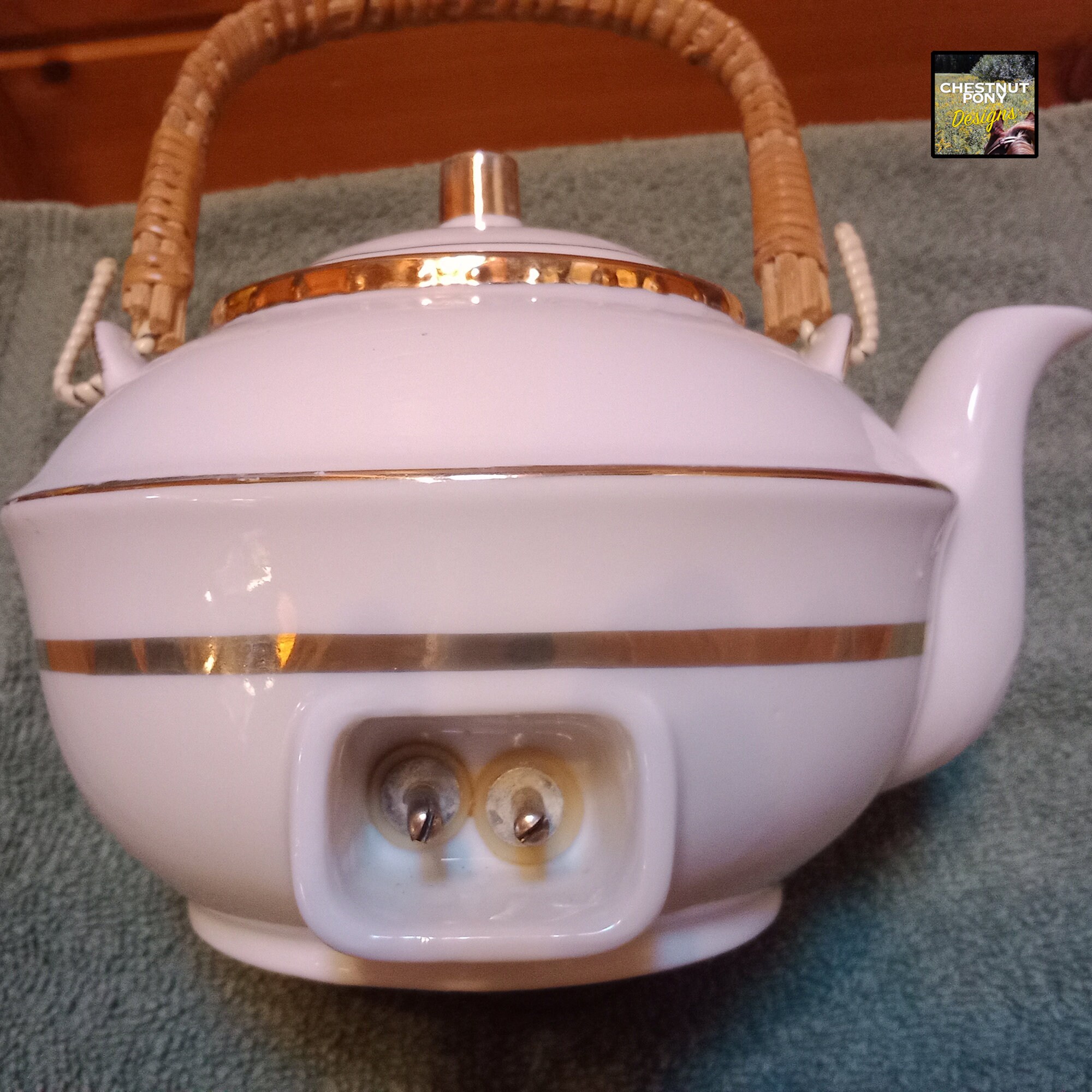 Antique Maruka Minamiyama Seitosho Electric Teapot #83116