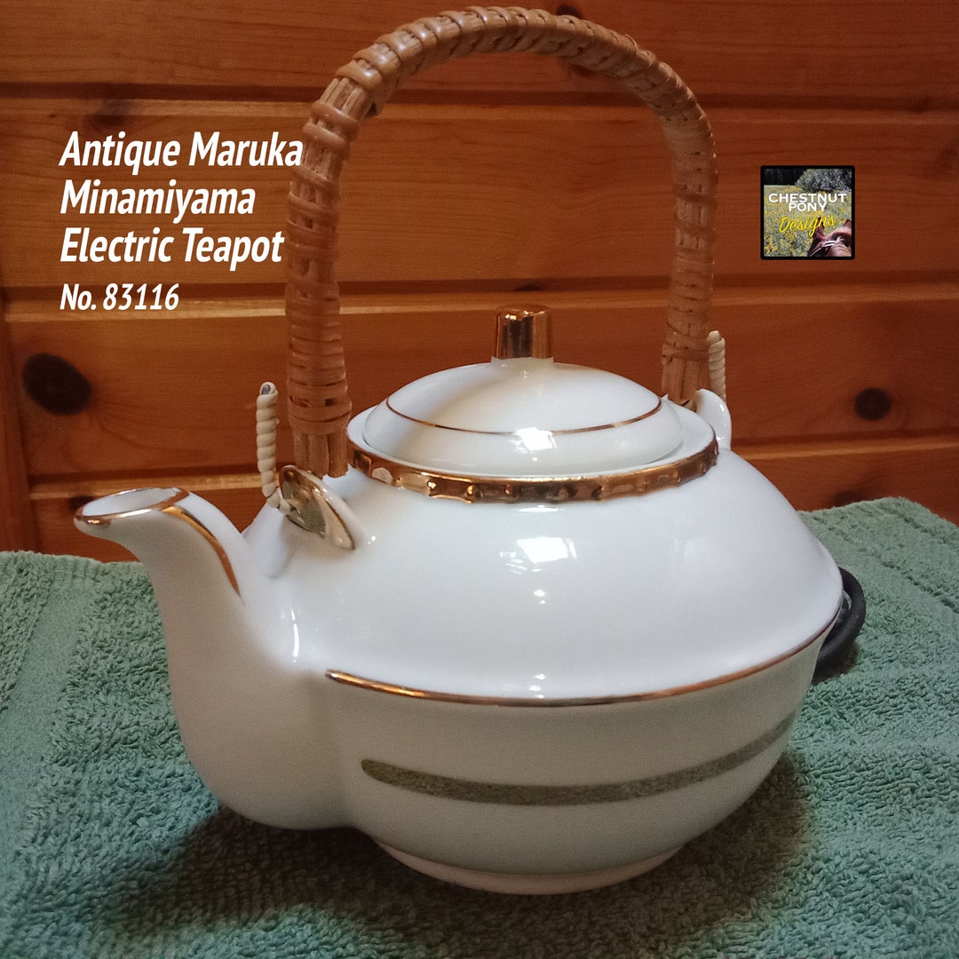 Antique Maruka Minamiyama Seitosho Electric Teapot #83116