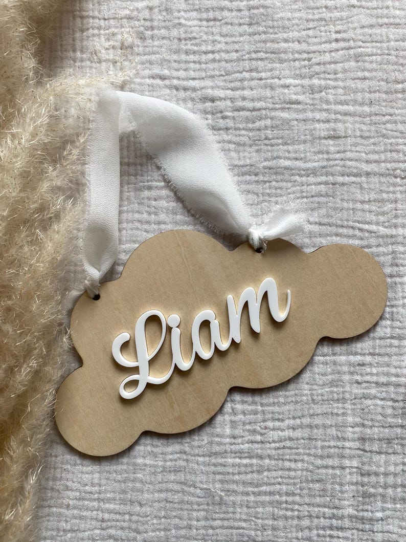 Personalized Wooden Cloud Sign - Etsy