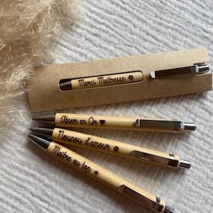 personalized pen end of school year gift / teacher, atsem, nanny, master