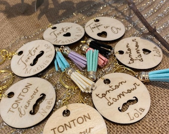 Personalized Tonton key ring