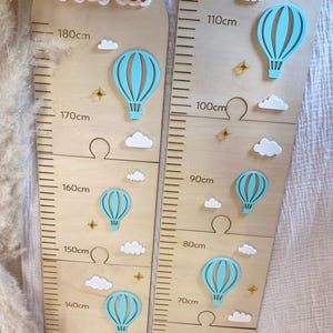 toise enfant thème mongolfiere personnalisée