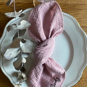 Serviette gaz de coton personnalisée