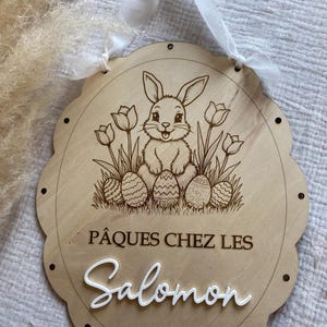 personalized Easter bunny welcome sign