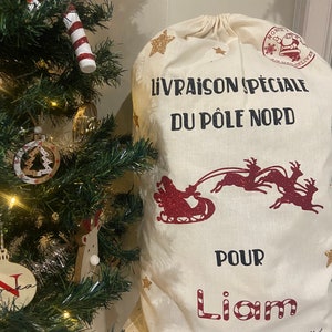 Grande hotte de Noël personnalisée XXL - Lachouettemauve