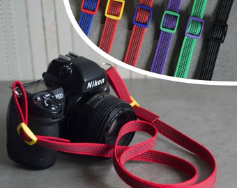 Tracolla per fotocamera in nylon spesso colorato antiscivolo, personalizzabile, accessori per pellicole e fotocamere digitali