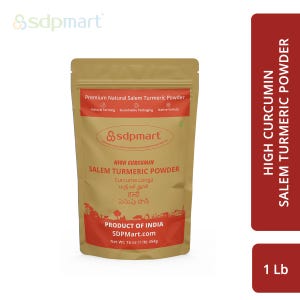 SDPMart Premium Natural Salem Turmeric Powder-  1 LB | FREE SHIPPING | Plastic Free Packing| High Curcumin