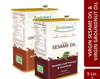 Virgin Cold Pressed Sesame & Peanut Oil Combo | 10 Liter Total