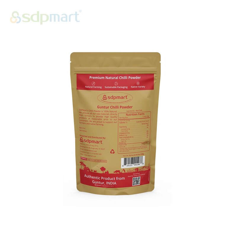 SDPMart Guntur Chili Powder | Natural Indian Spice Blend image 4