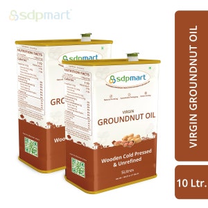 10 Liter Peanut Oil | SDPMart Cold pressed virgin Peanut Oil  | Natural | Unrefined FREE Shipping