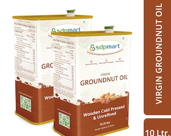 10 Liter Cold Pressed Peanut Oil | Virgin Unrefined Groundnut