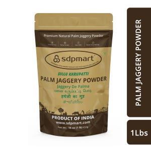 SDPMart Premium Natural Palm Jaggery (Sillu Karupatti) Powder | FREE SHIPPING | Plastic Free Packing