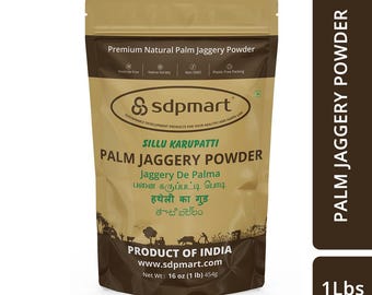 Polvo natural de jaggery de palma / edulcorante Sillu Karupatti