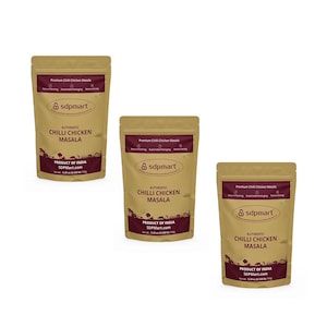 SDPMart Chilli Chicken Masala | Pack of 3 | 5.29 oz (150g) each | Traditional Farming | Native Variety |