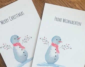 Schneemann Karte Etsy