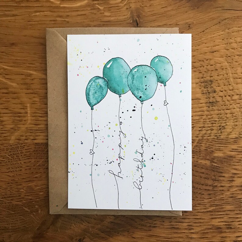 Happy Birthday Karte Aquarell Schmetterling - Hochwertige Geburtstagskarte Für Mama, Schwester, Freundin