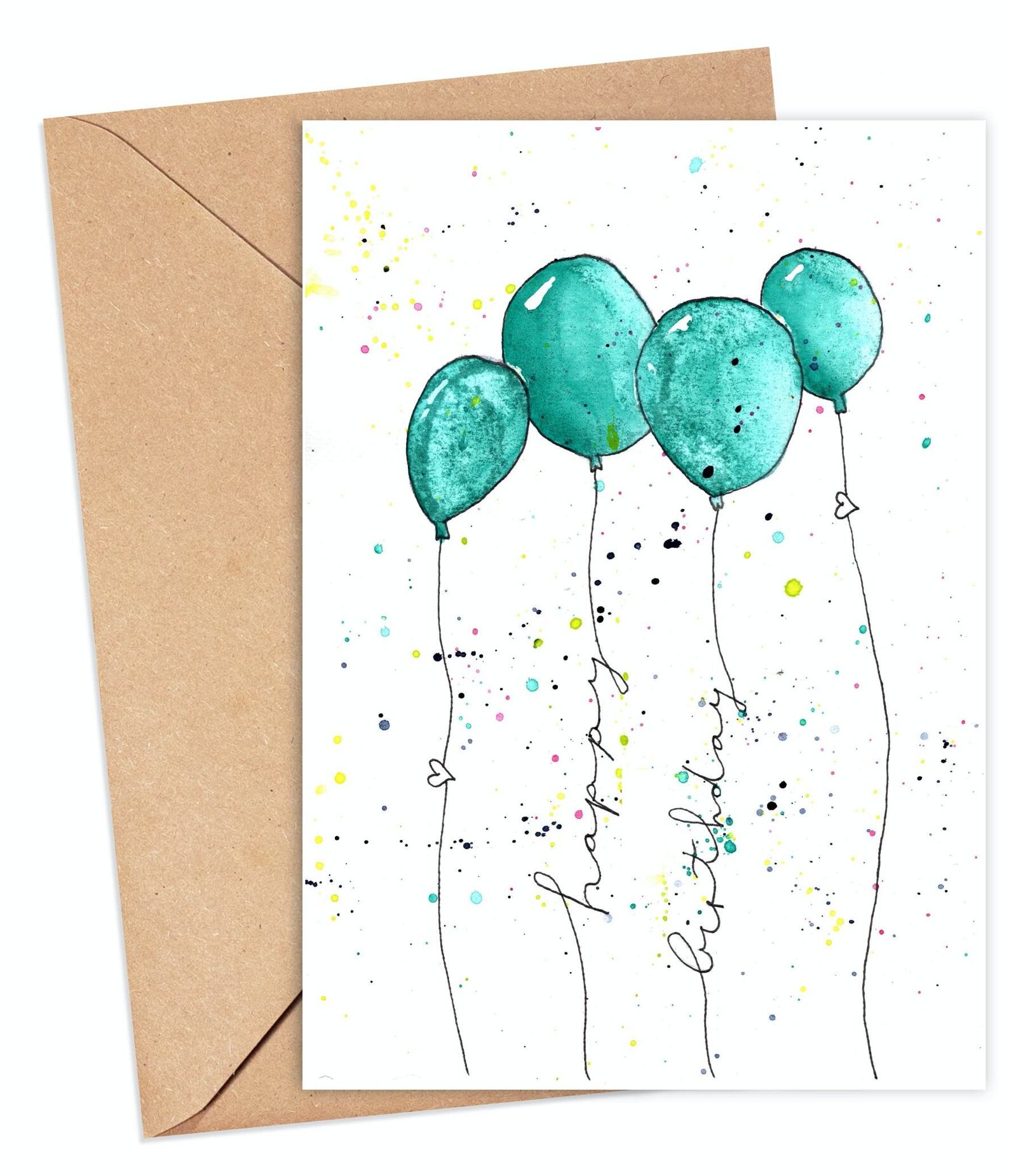 Aquarell Geburtstagskarte Happy Birthday | Etsy