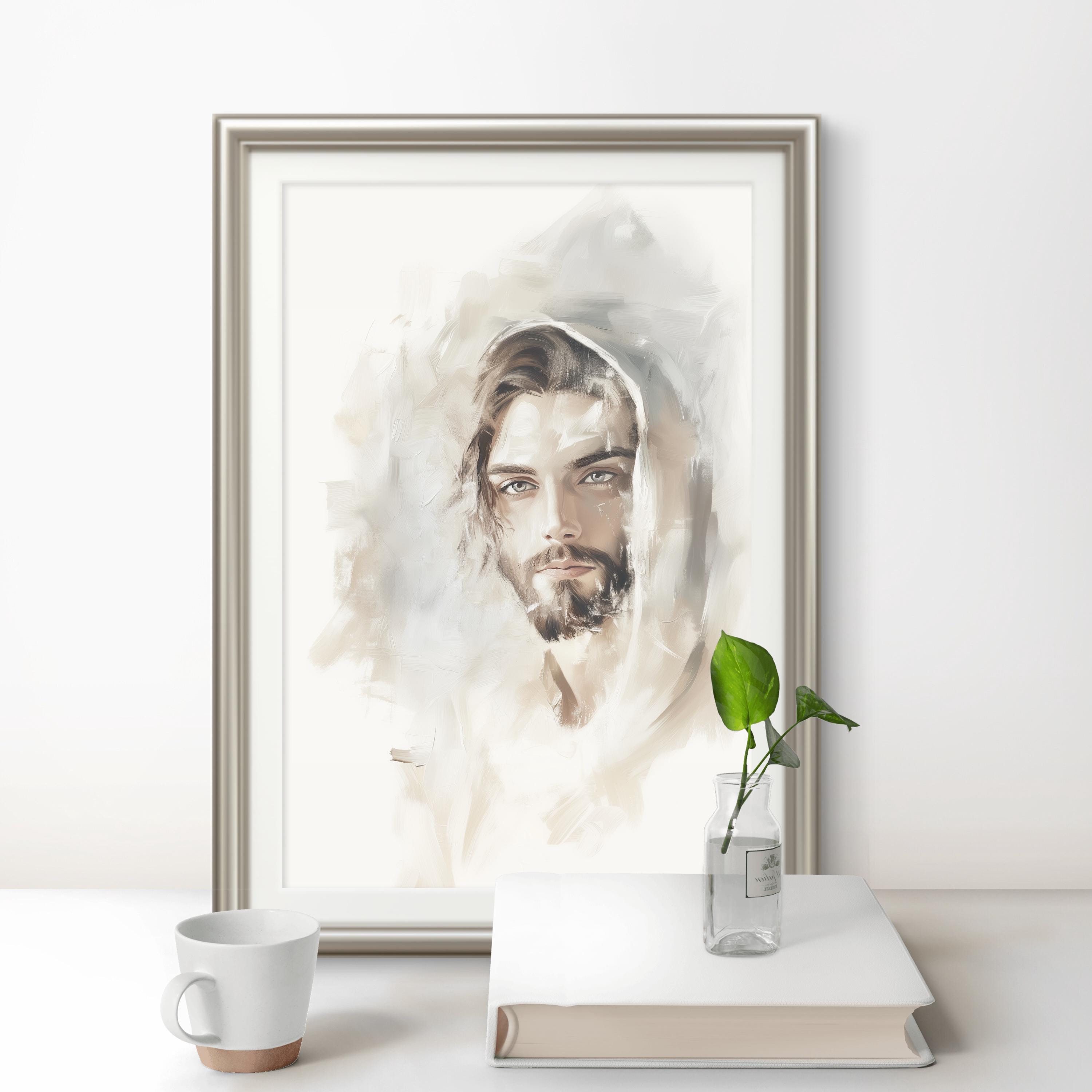 Modern Jesus Christ Portrait: Christian Wall Art (digital Download) - Etsy