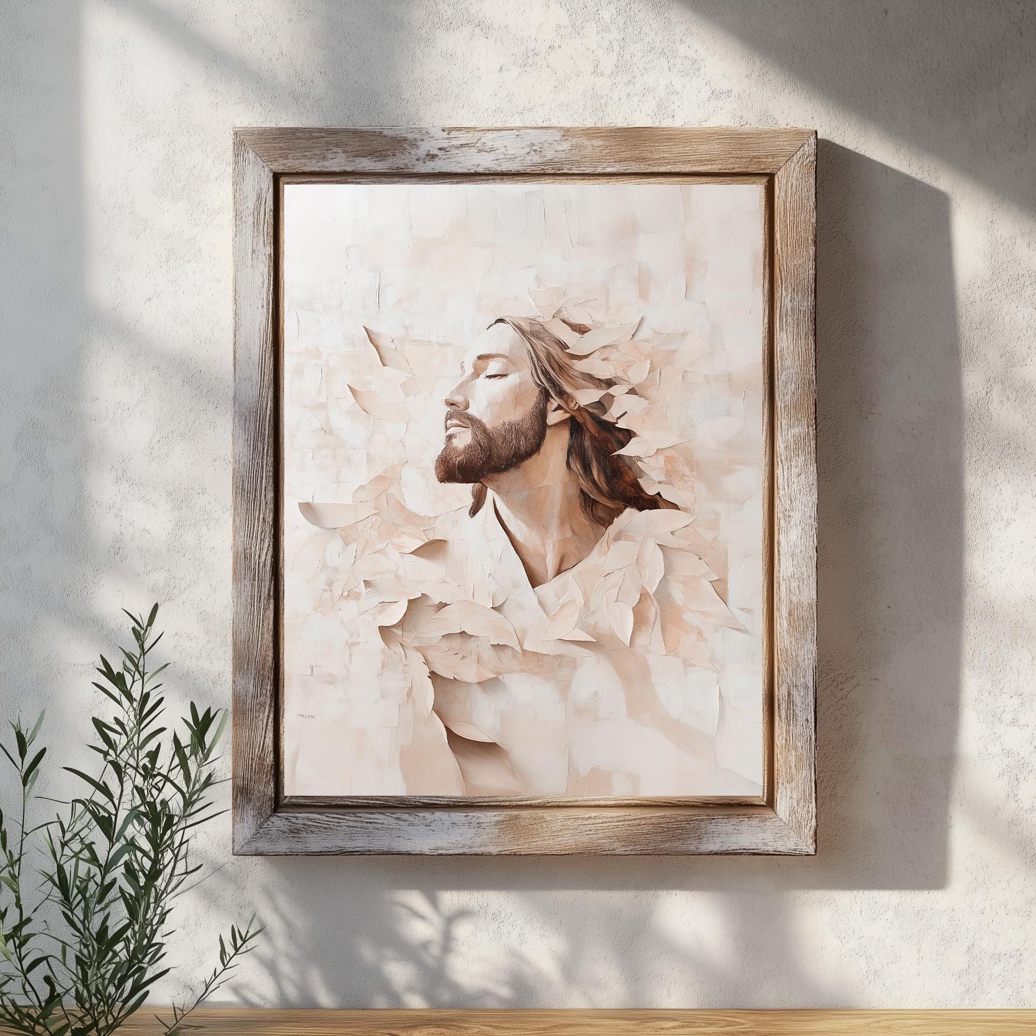 Modern Jesus Christ Portrait: Christian Wall Art (digital Download) - Etsy