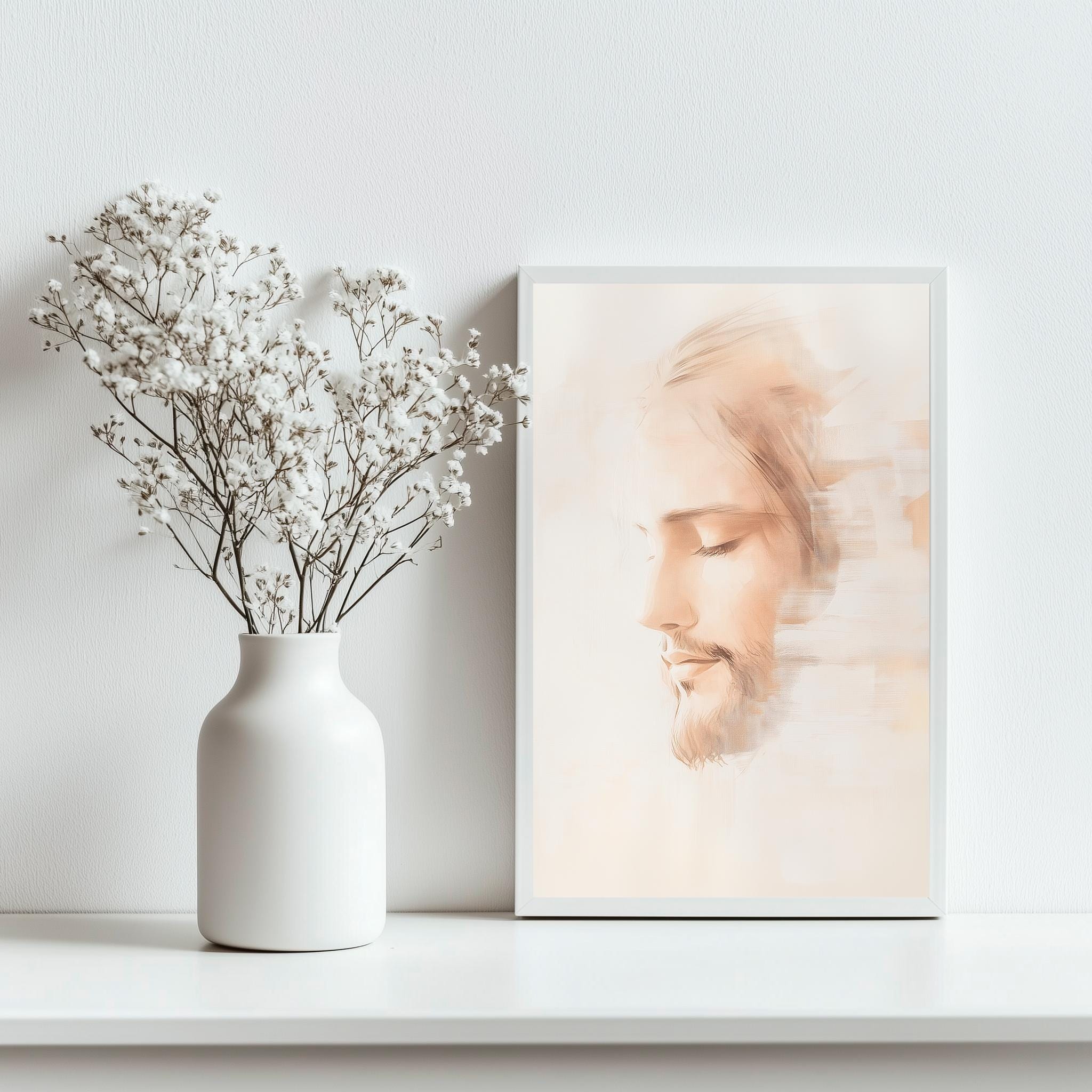 Jesus Christ Portrait Art: Modern Christian Wall Art (digital Download ...