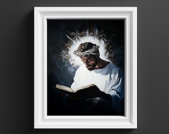 Jesus Christ Portrait Art: Modern Christian Painting (Digital Download)