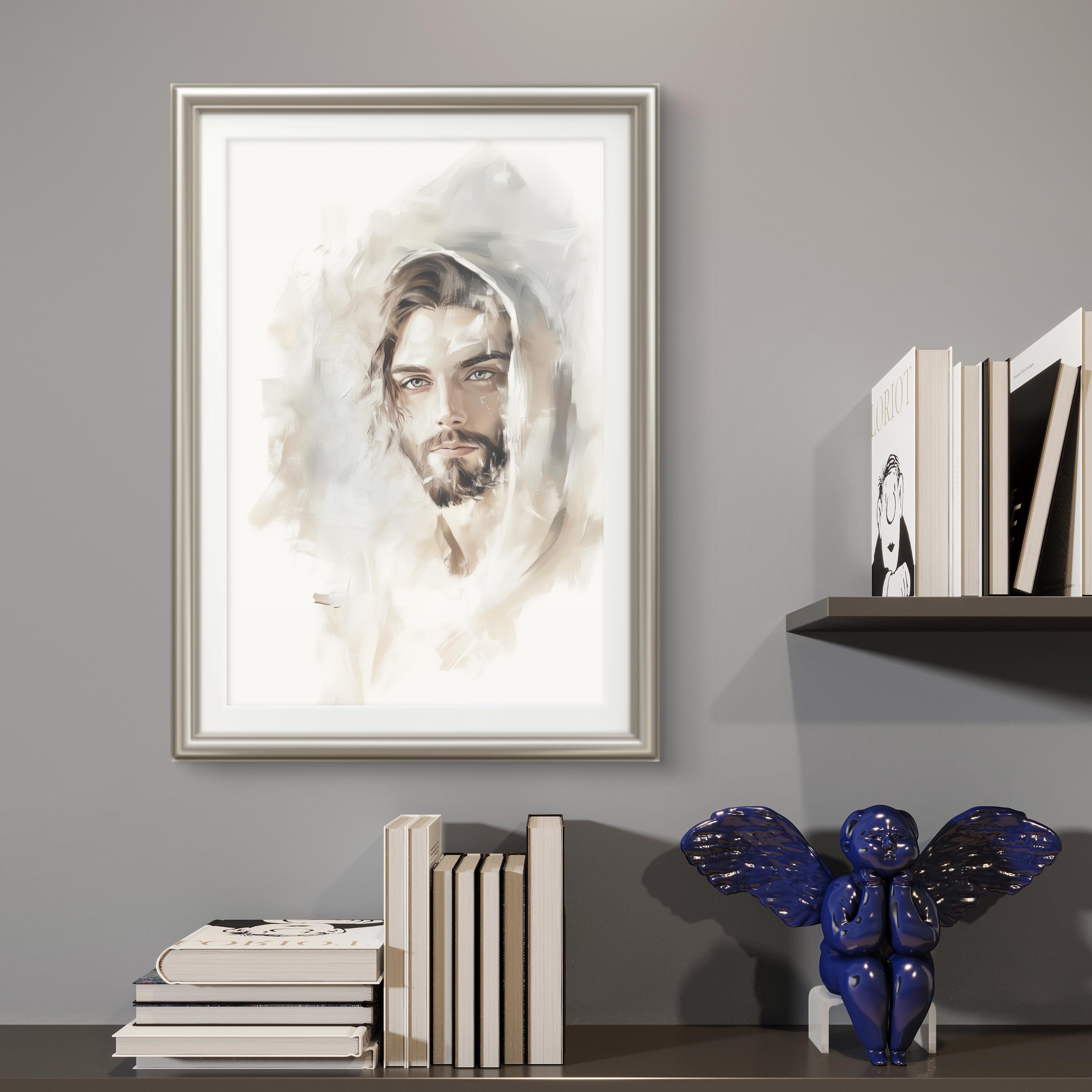 Modern Jesus Christ Portrait: Christian Wall Art (digital Download) - Etsy