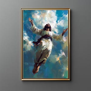 Jezus Christus christelijke moderne muurkunst print cadeau voor christelijke moderne katholieke muur kunst schilderij woondecoratie Jezus Christus digitale kunst cadeau.