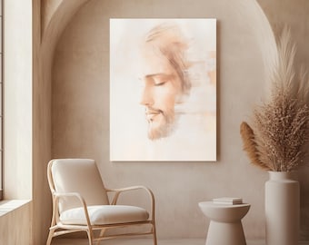 Jesus Christ Portrait Art: Modern Christian Wall Art (Digital Download)