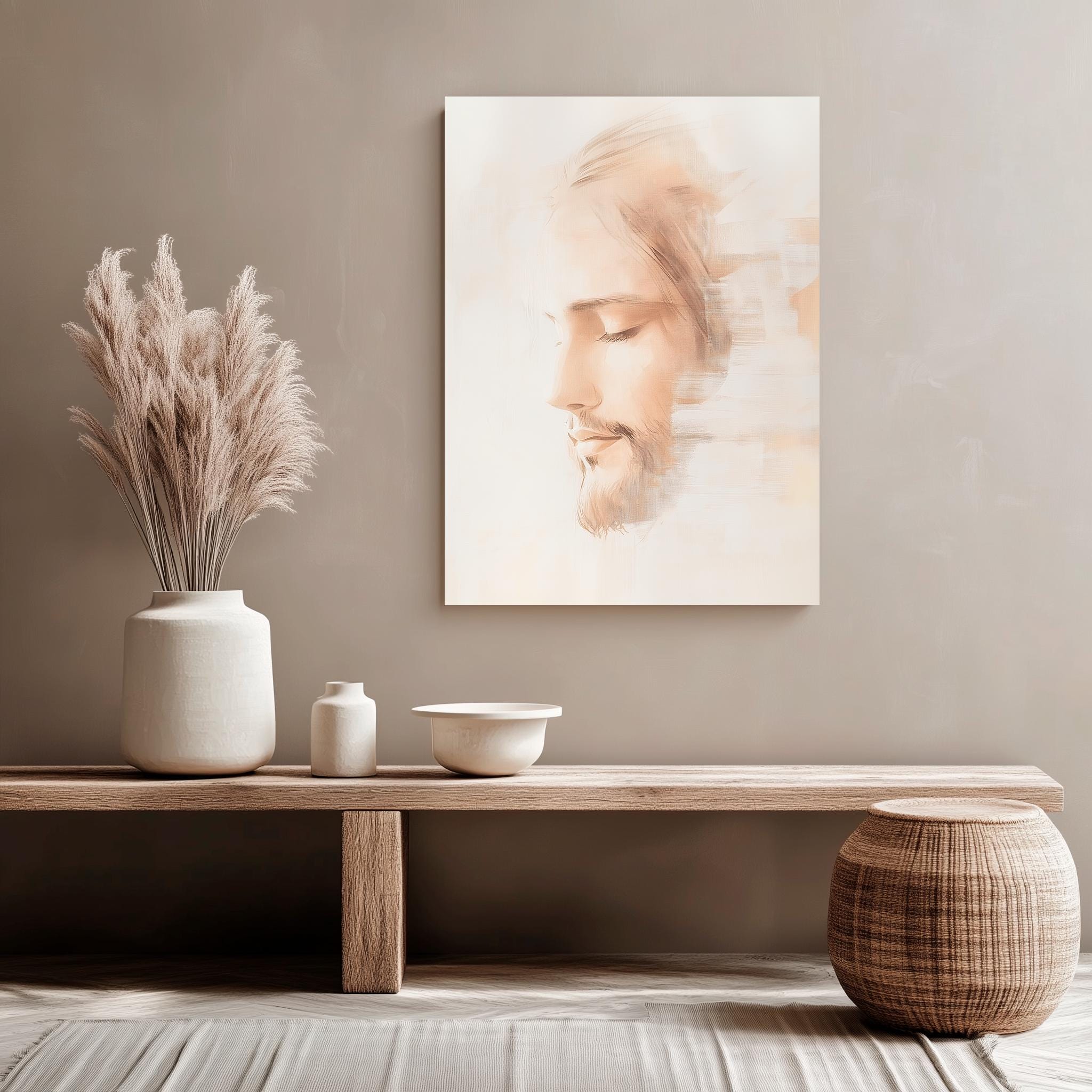 Jesus Christ Portrait Art: Modern Christian Wall Art (digital Download ...